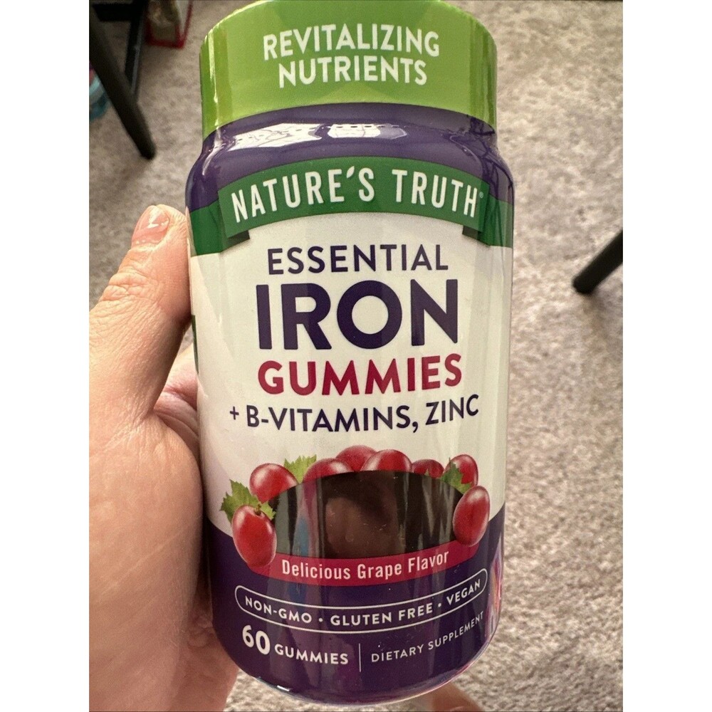 Iron Gummies | 60 Count | Plus Vitamin B Complex and Zinc | by Nature's Truth